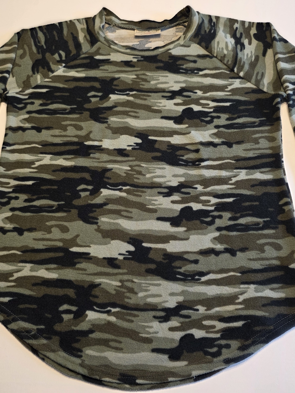 Bobbie Brooks Olive and Black Camo Long Sleeve Tee